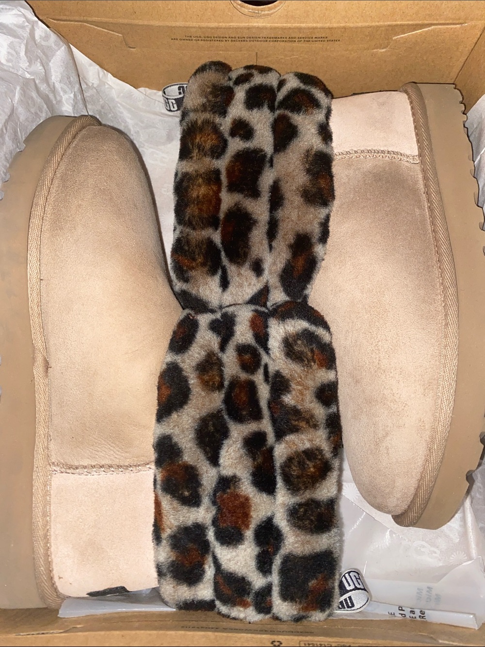 Ugg Fluff Mini Quilted Leopard